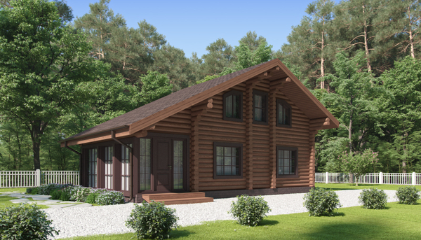 Срубы бревенчатых бань-домов с мансардой