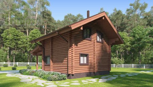 Дома-бани с большой террасой