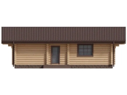 Деревянная баня с двумя комнатами-спальнями