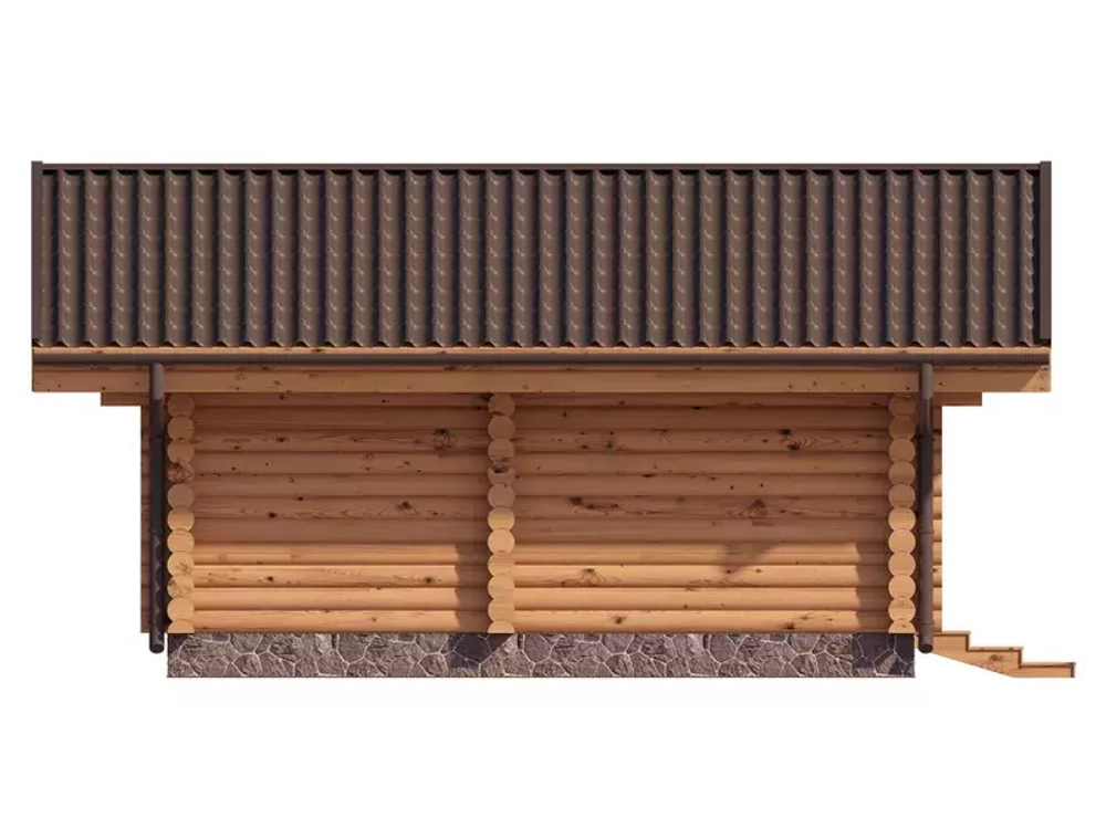 Бани 5 х 6 из оцилиндрованного бревна цена