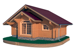 Дом из бруса 8 х8 с эркером