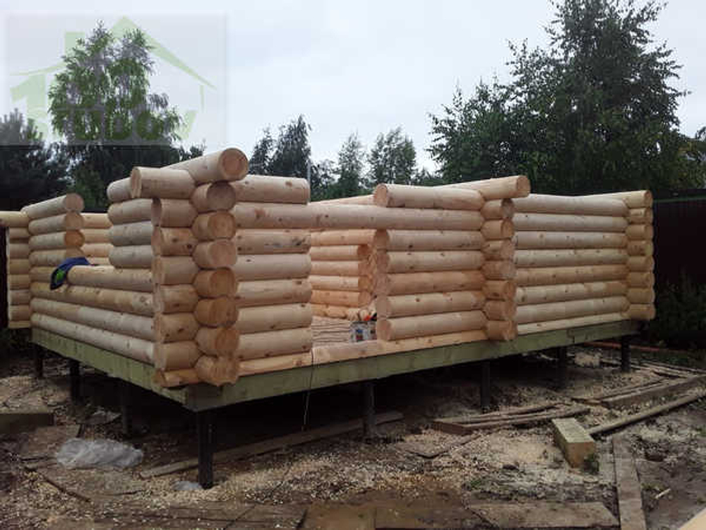 Срубы под усадку и под ключ | бани из бревна по проекту 778