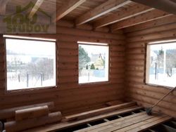 Срубы из бревен: загородные дома с мансардой по проекту 122 под усадку и под ключ