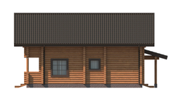 Деревянные дома с мансардой, балконом и террасой в скандинавском стиле