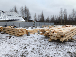 Дом из бревна 240мм #1590 в декабре 2025 года