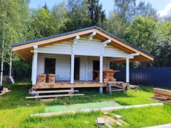 баня #1288 в августе 2023 года - шлифовка внутри и снаружи, покраска