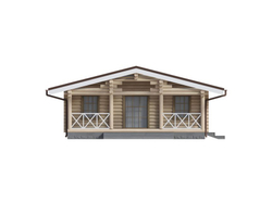 Деревянный дом-коттедж с 2 спальнями