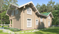 Дома из оцилиндрованного бревна #1071