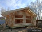 30 апреля 2021 года собран сруб бани под постоянные стропила #1023