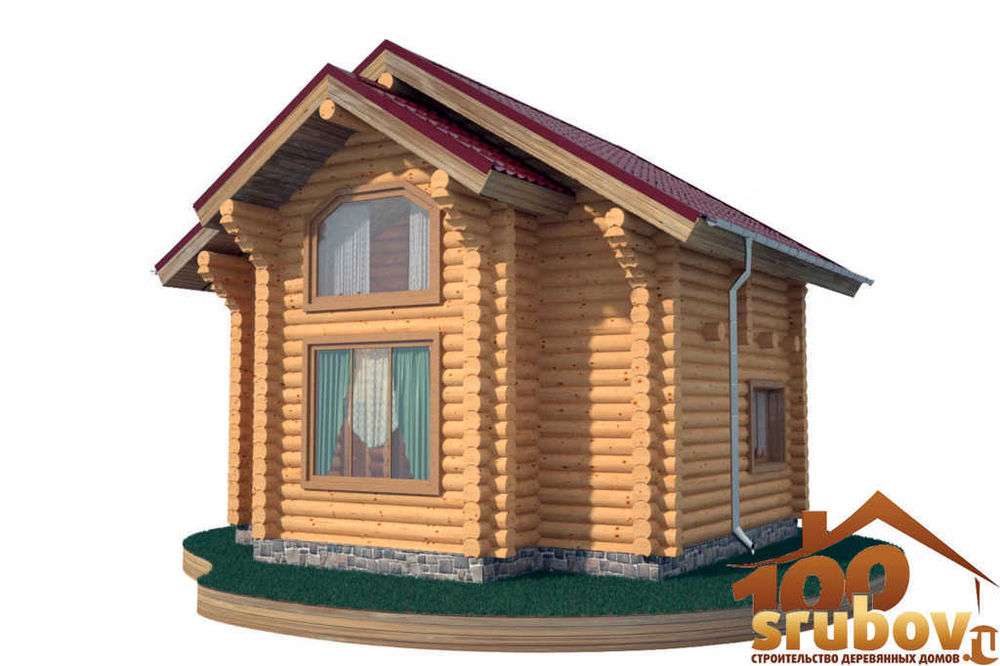Визуализация дома из сруба