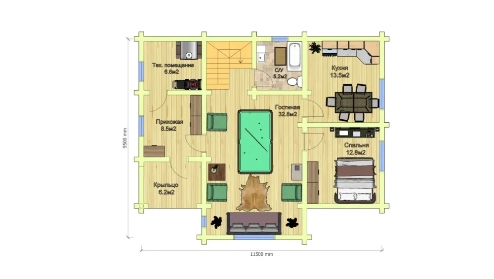 Дома 10 х 12 все из бревна