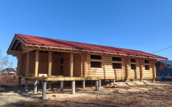 Март 2025 года: сборка дома 1506 в бревне 260 мм