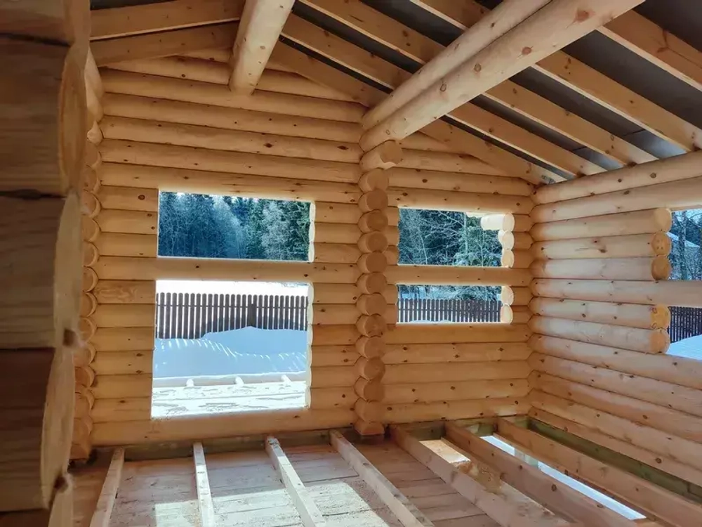 дом в стиле кело #1330 под металлочерепицу в марте 2023 г.