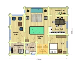 Современные дома 150 м | Мансарда срубовая