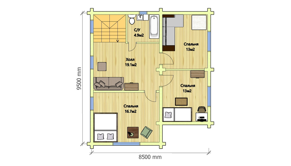 план мансарды