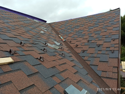 сентябрь 2021 года - монтаж гибкой черепицы #1071