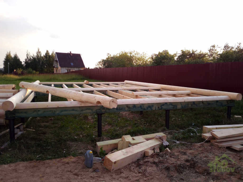 #677 начало сборки сруба
