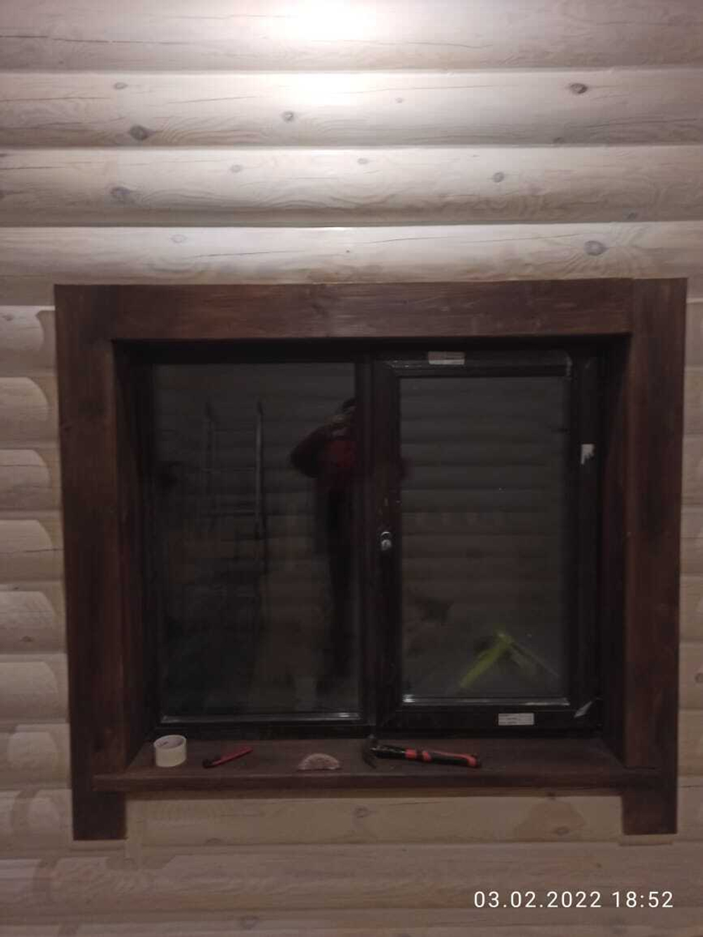 #938 завершение отделки бани из бревна в феврале 2022