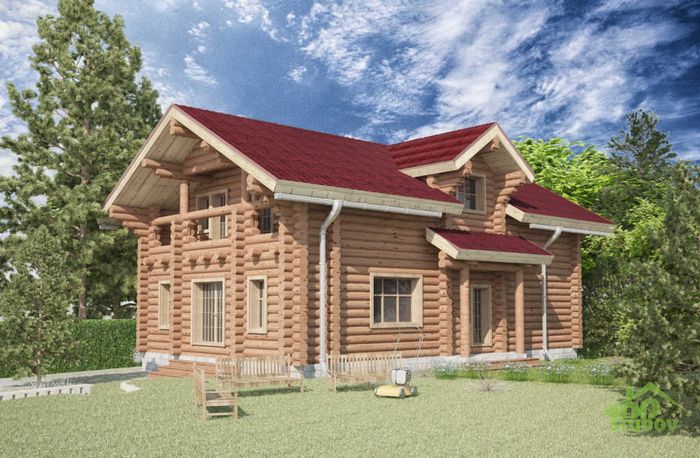 Дома из оцилиндрованного бревна срубов 1