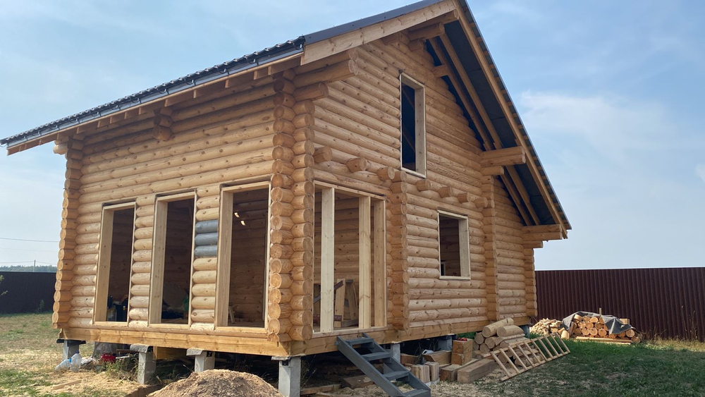 август 2022 окосячка проемов бани #1236