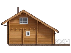 Современные бани-дома с мансардой