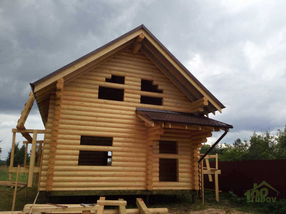 #677 собран сруб под металлочерепицу июль 2016