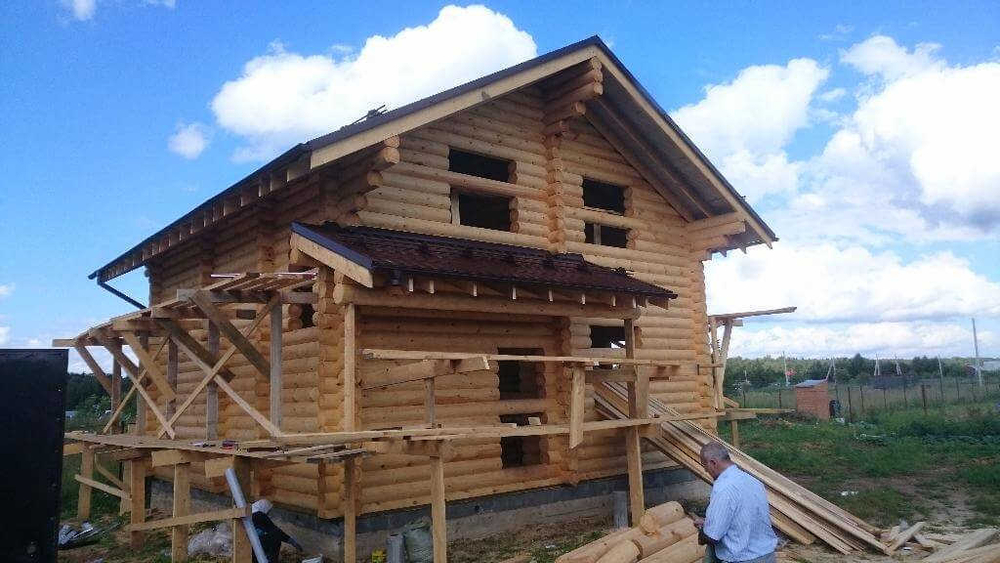 Двухэтажный дом #578 брус, бревно