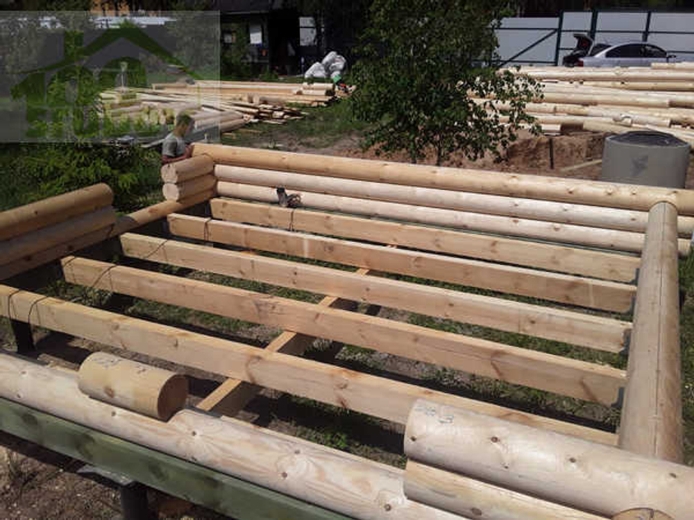 сруб начало сборки #1028/981