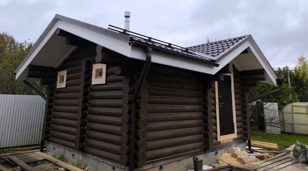 Баня #1416  в бревне 240мм. октябрь 2024 года.
