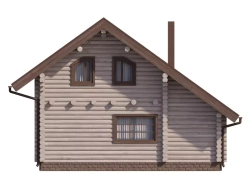 Баня c мансардой 9х9 из сруба