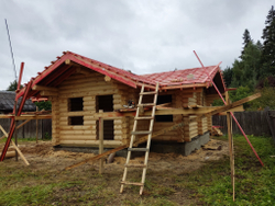 сборка сруба бани с купелью #1290, сентябрь 2022