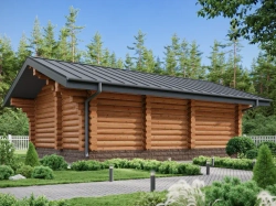 Срубы домов-бань 50 м | в гостиной панорамные окна