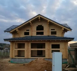 #1324 строительство сруба под металлочерепицу в апреле 2023