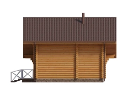 Современные бани-дома с мансардой