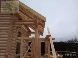 Банька 958 из зимнего леса: сборка под постоянные стропила