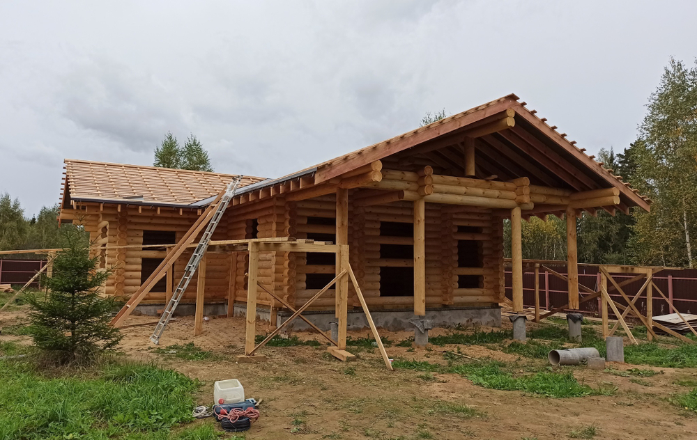 сентябрь 2021 - монтаж обрешетки, контробрешетки, гидроизоляции