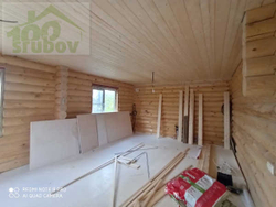 Сруб-коттедж 848: обсада (окосячка), окна, двери, водосточная система, фундамент винтовые сваи