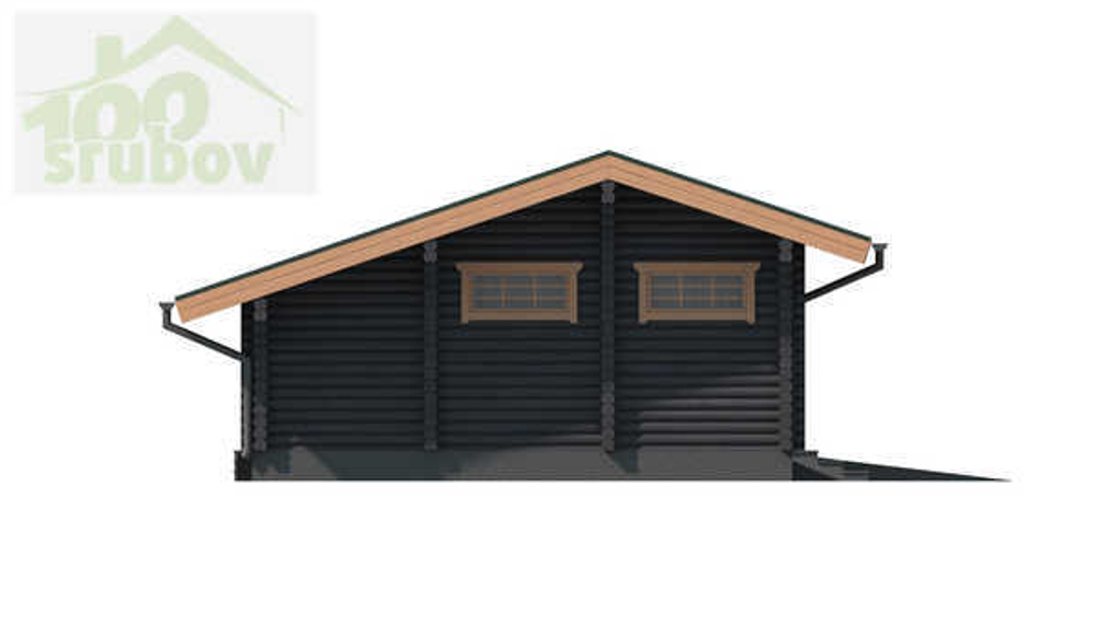 гараж из бревна #1116