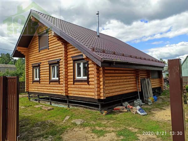 Срубы из бревен: загородные дома с мансардой по проекту 122 под усадку и под ключ